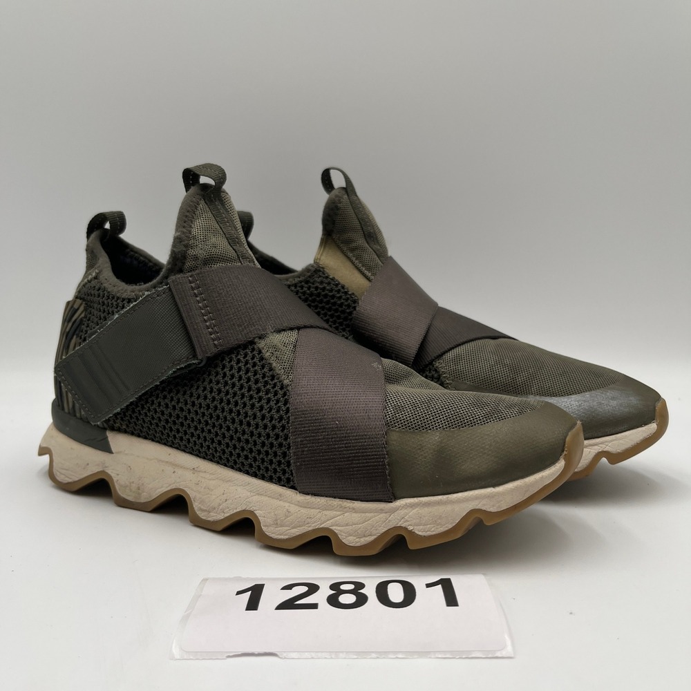 Sorel Kinetic Sneakers Women's US 10 Sage Green Camo Mesh Rubber Sole NL3569-365